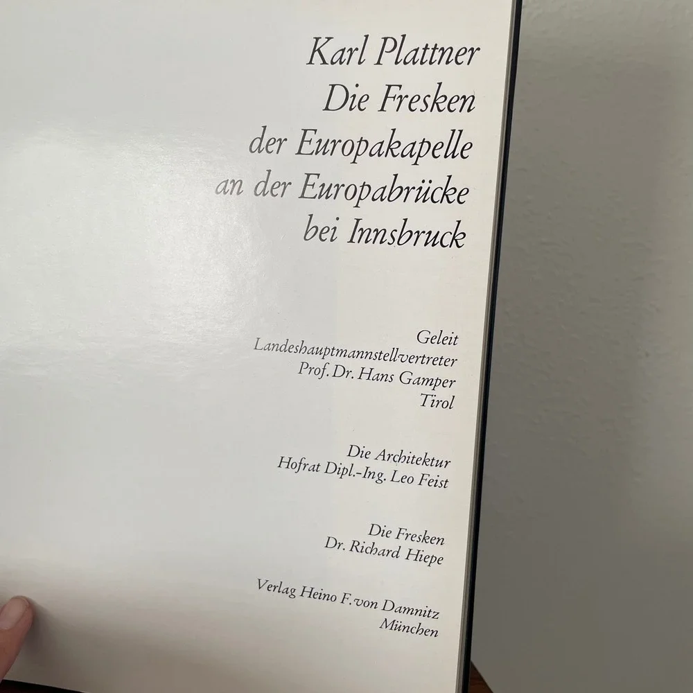 Die Fresken der Europakapelle Hardcover Book Art Karl‎ Plattner